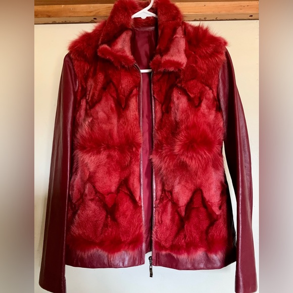 Corea Jackets & Blazers - 🎁leather jacket, burgundy red. small size. authentic leather 🎁#RAB